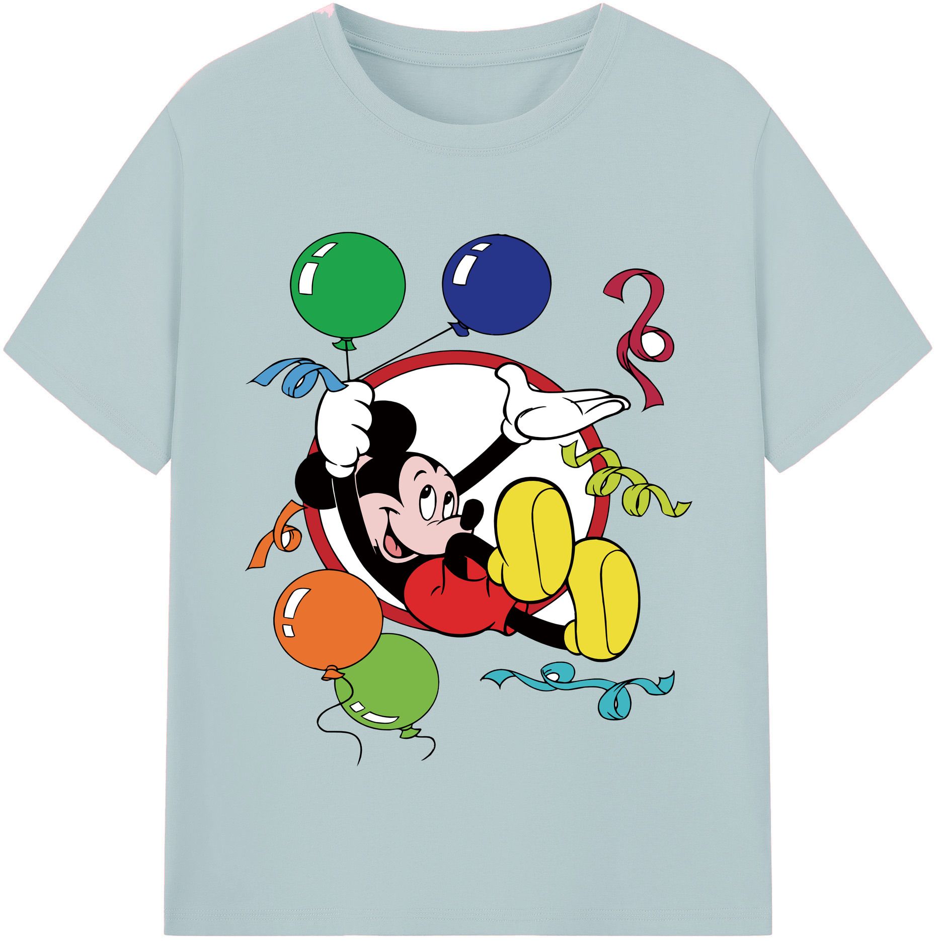（画像用） ミッキーマウス Mickey Mouse 綿100％半袖Tシャツ（フロントプリント）